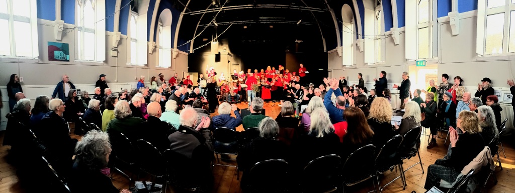 audience of 120 people in the Lansdown Hall, watching the Stroud Red Band perform
